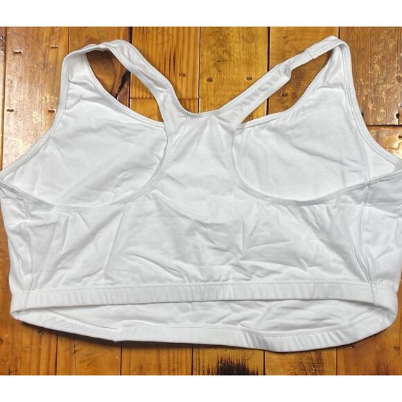 Leading Lady 44DD The Serena Wirefree Racerback Sports Bra (514) White - Picture 2 of 6